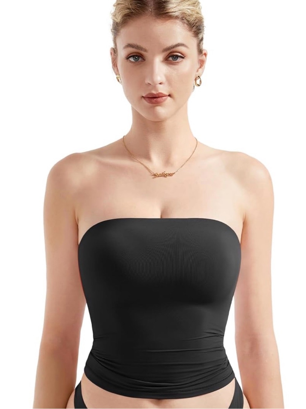 Strapless Seamless Tube Top - Black